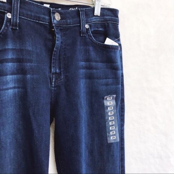 7 For All Mankind Dark Navy Roxanne Crop Skinny Jeans - Picture 5 of 5